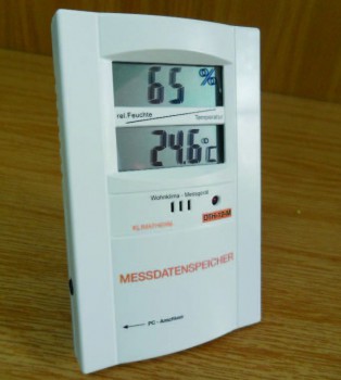 Wohnklima -Mess-u. Kontrollgerät DTH-12-M mit Messwertspeicher