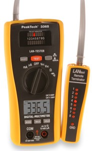 Peaktech 3365 LAN-Tester mit Digital Multimeter