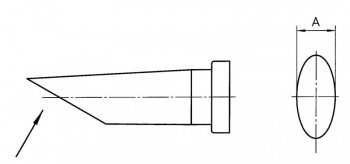 Lötspitze LT BB60 Rundform 60° abgeschrägt 2,4x4,0mm