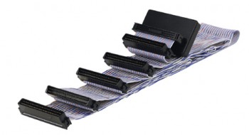 LVD SCSI Kabel intern Flachkabel, 320 MB/s, 4 Anschlüsse + Terminator L=1,25m