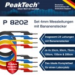 PeakTech® P 8202 Messzubehör Set mit 4mm Bananenstecker