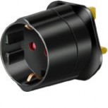 Adapter Stecker UK auf Schuko Kupplung 3-polig Schutzkontakt mit Si 13 A/250 V