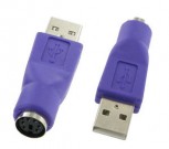 USB Adapter USB A-Stecker auf PS/2 6-p Mini-DIN Buchse (PS/2 Tastatu an USB PC)